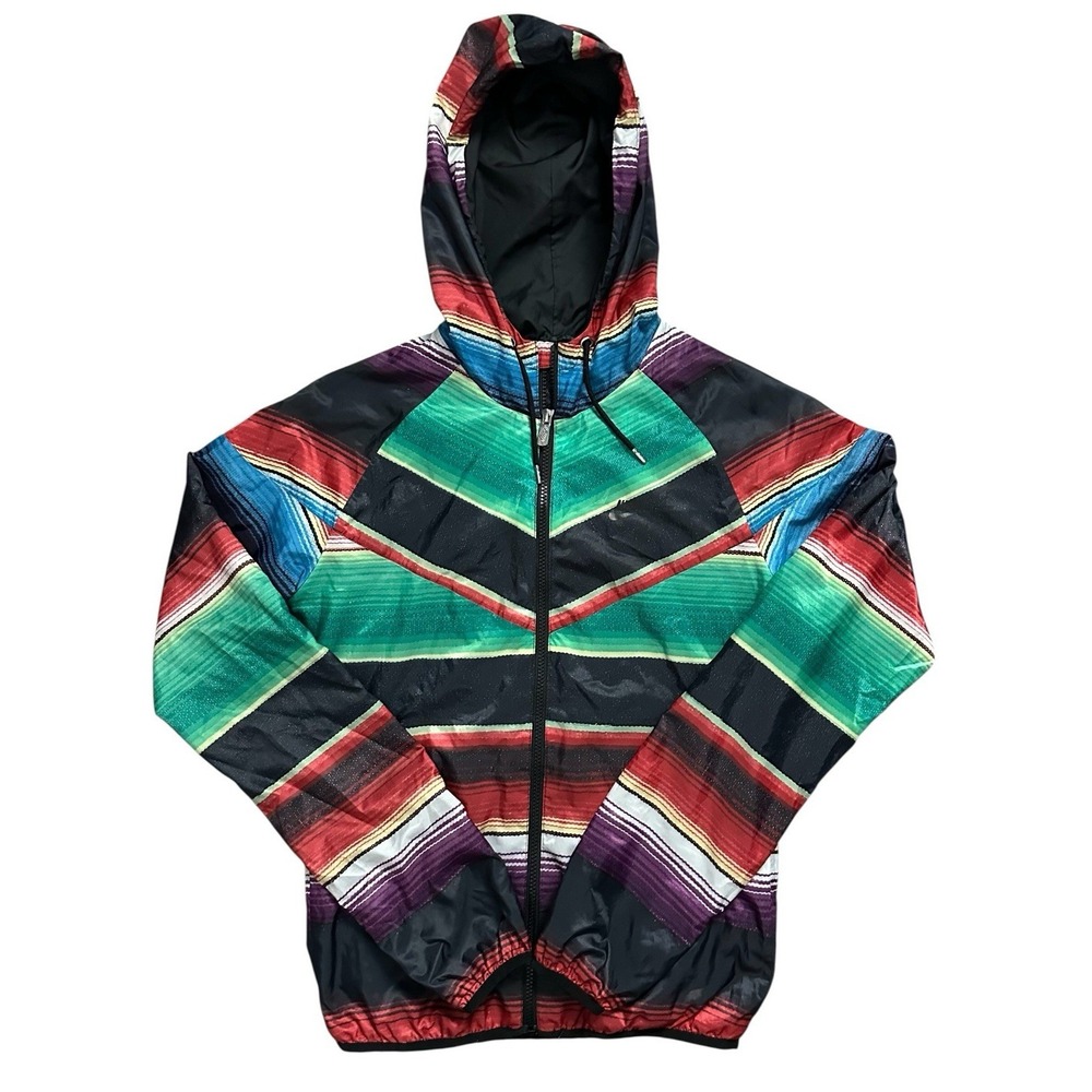 Nike Mexican Baja Hoodie Jacket Zip Up Hooded Serape Stripe‎ Festival Streetwear